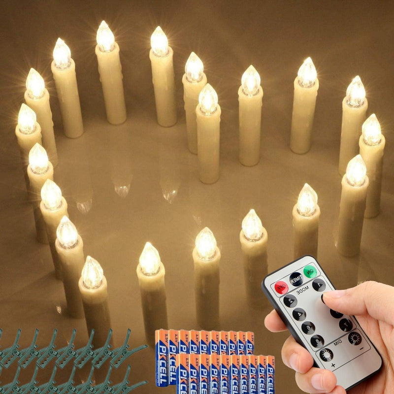 Koopower LED Weihnachtskerzen mit Timer, Batterien und Fernbedienung