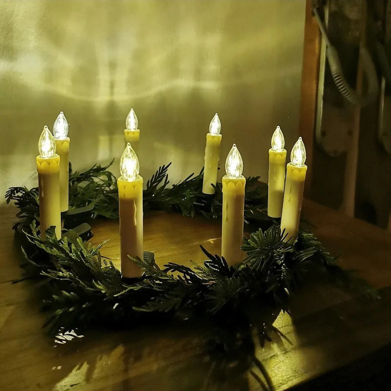 Koopower LED Weihnachtskerzen mit Timer, Batterien und Fernbedienung