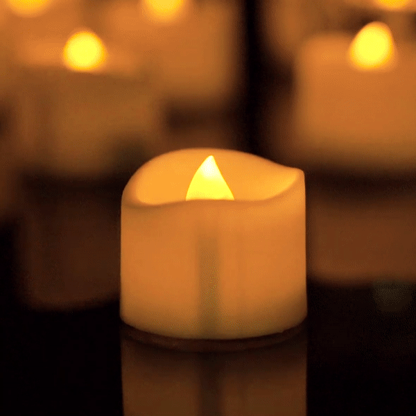 Koopower LED Teelichter Realistische und Helle Elektrische Kerzen [12 Stück,Warm-weiß]